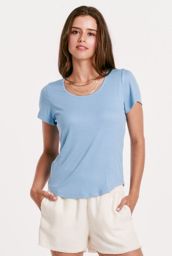 ANOTHER LOVE DUSTY BLUE AIMEE TEE