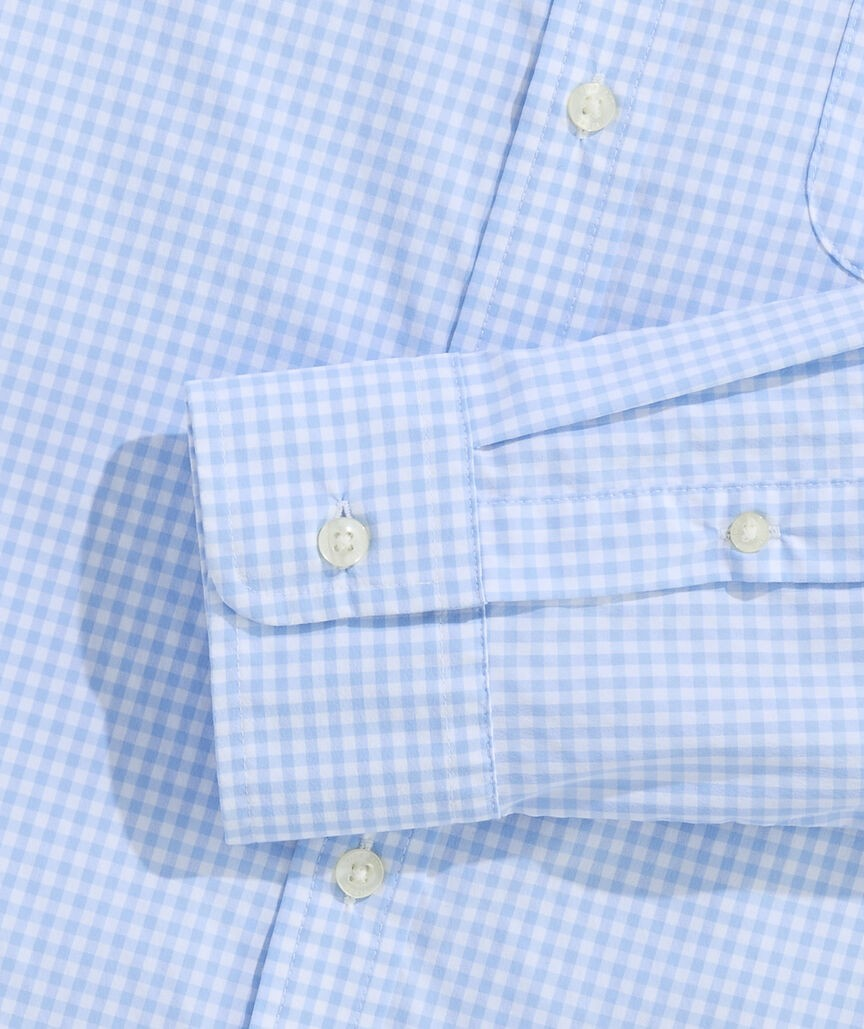 JAKE BLUE PERFORMANCE CORAL REEF GINGHAM SHIRT