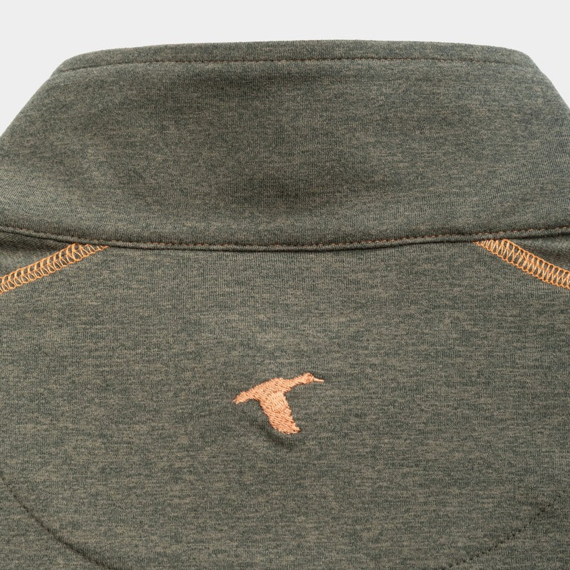 GREEN HEATHER WANDER QUARTER ZIP