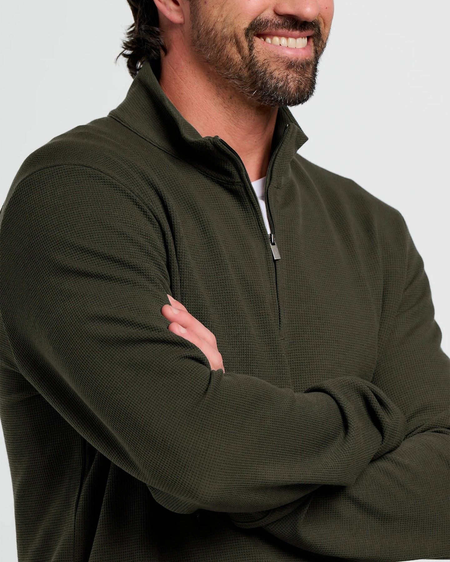 DARK FOREST WAFFLE QUARTER ZIP