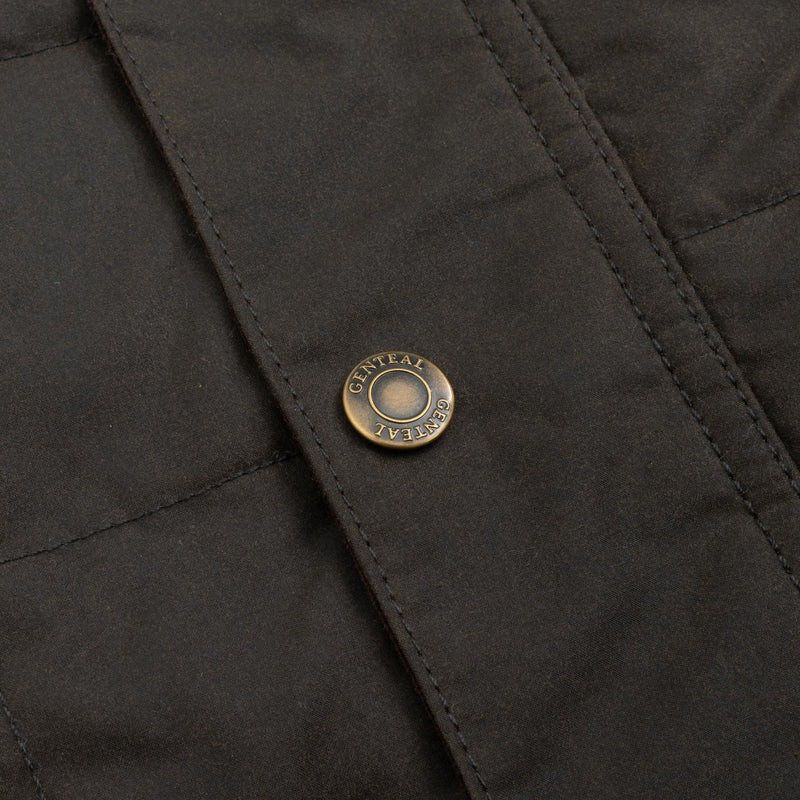 CHOCOLATE MERRITT WAXED COTTON VEST