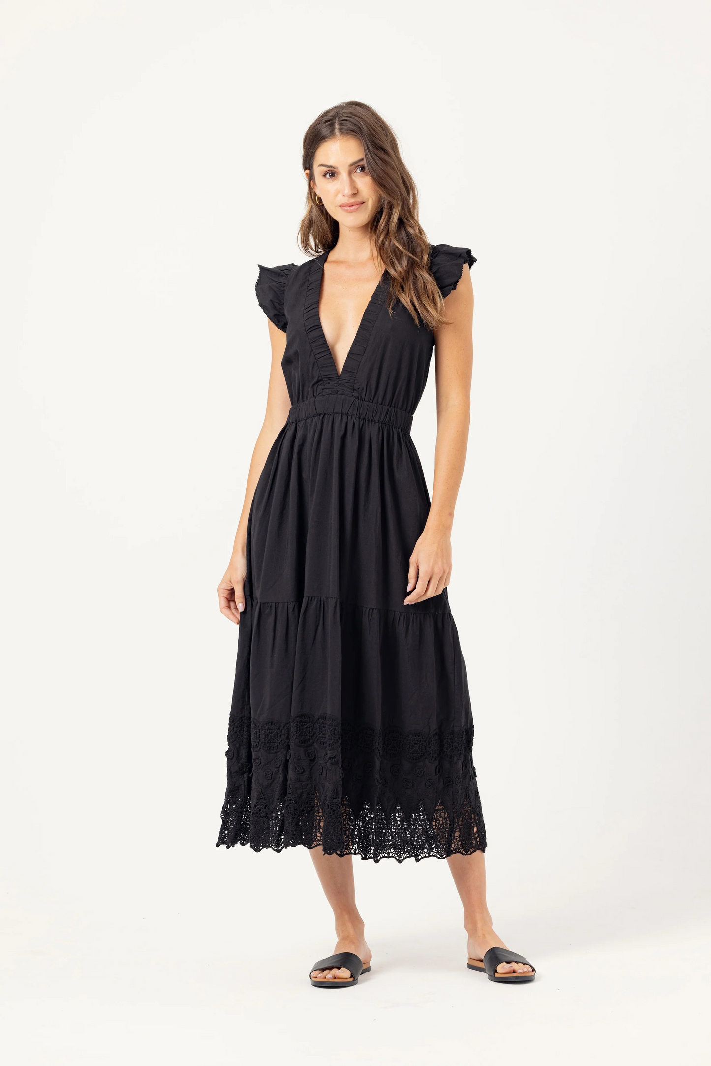 SUNDAYS BLACK LAUREL DRESS