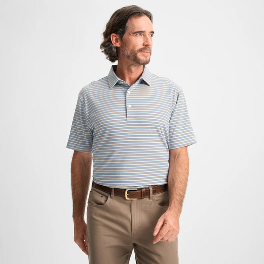 TEAK MULTIPINSTRIPE PERFORMANCE POLO