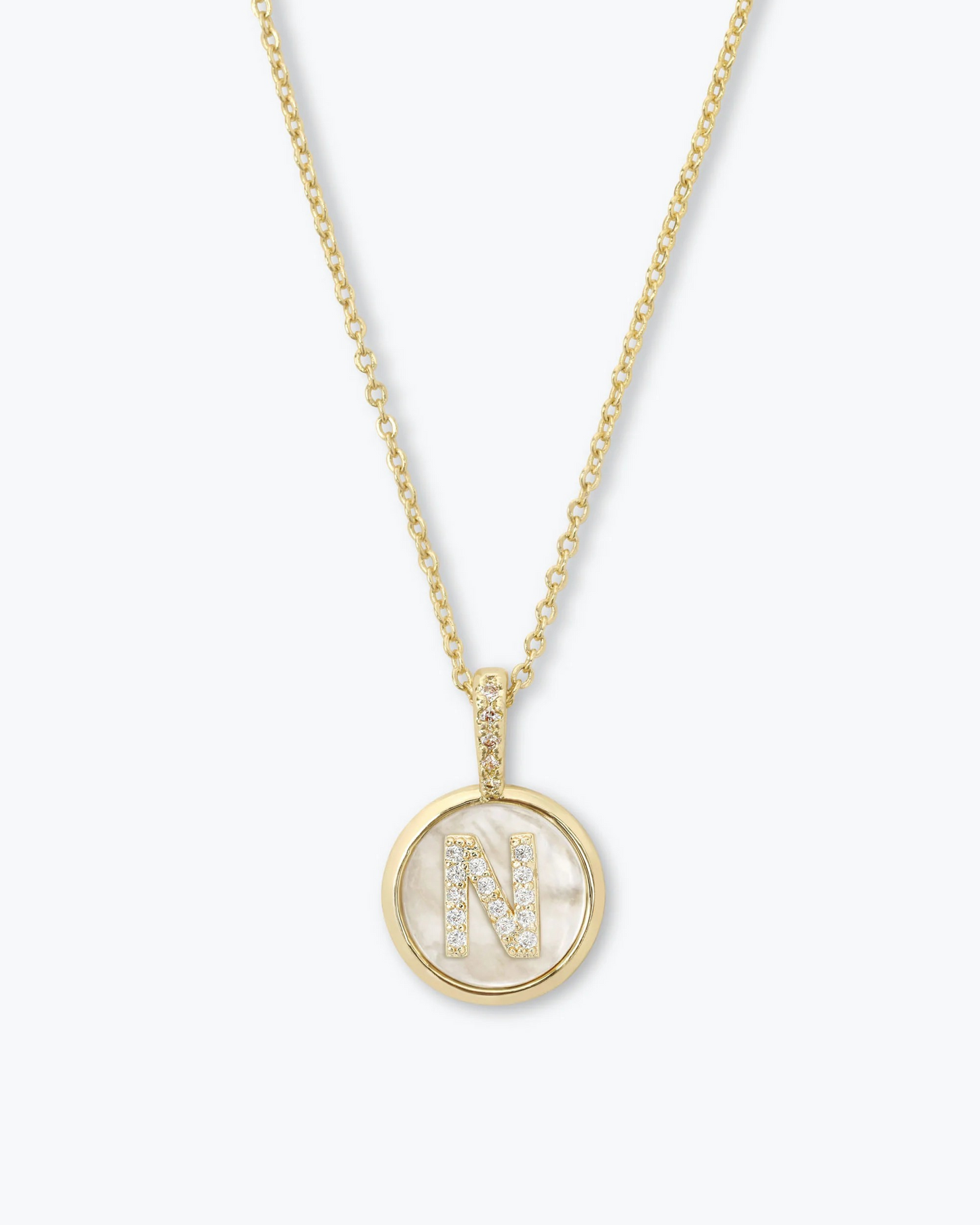 BABY LOVE LETTER MEDALLION NECKLACE