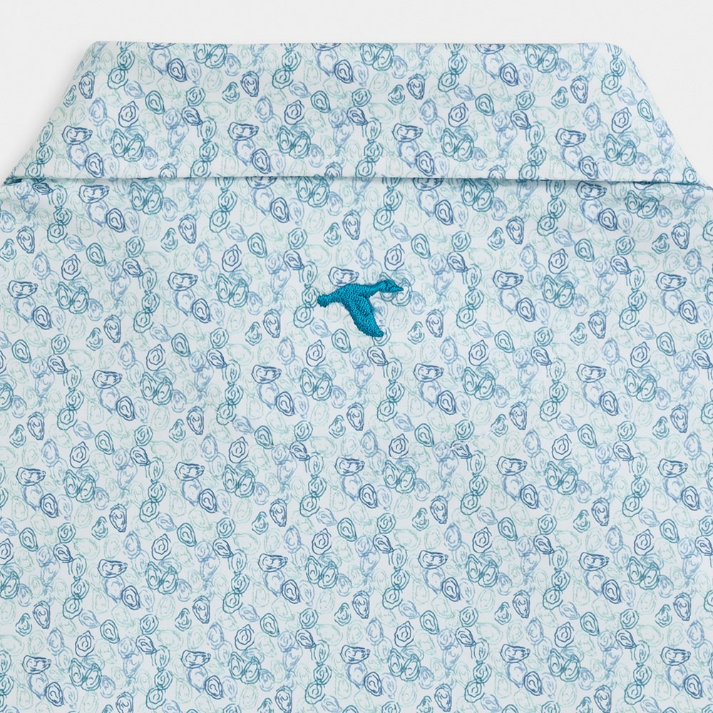 ULTRAMARINE SHELLSCAPE PRINTED PERFORMANCE POLO