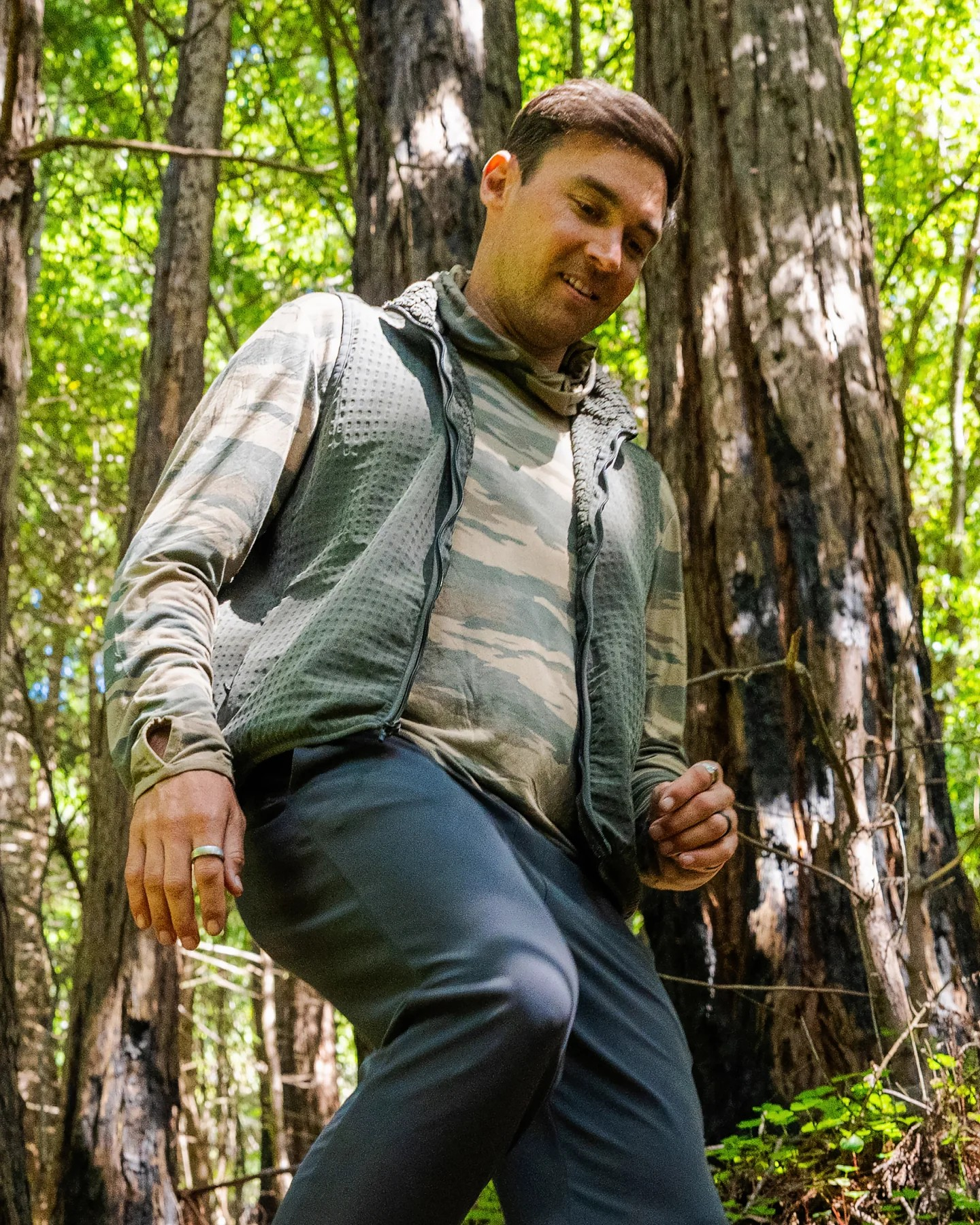 DARK FOREST GRIDBACK FLEECE VEST