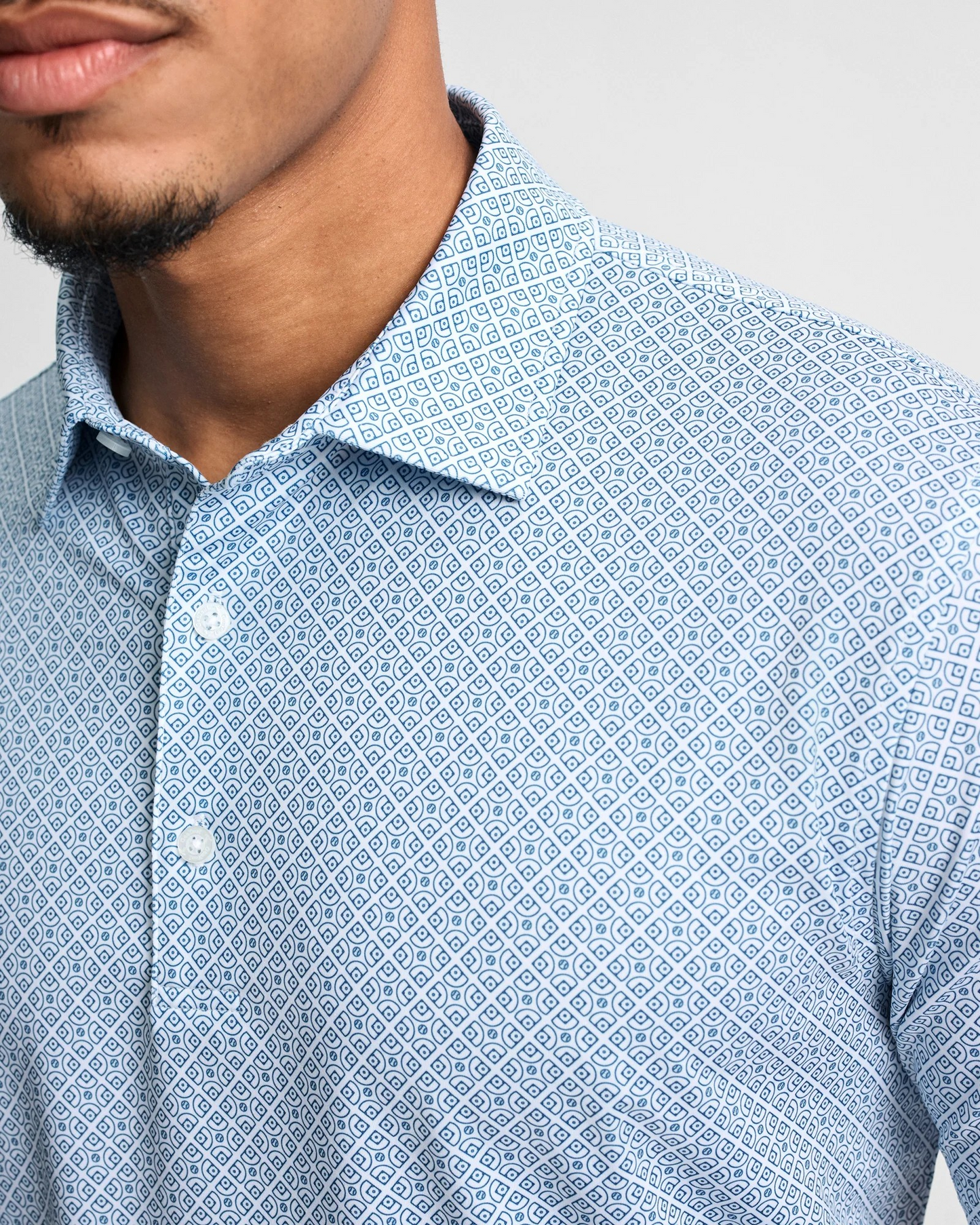 DIAMONDS PRINTED PERFORMANCE POLO