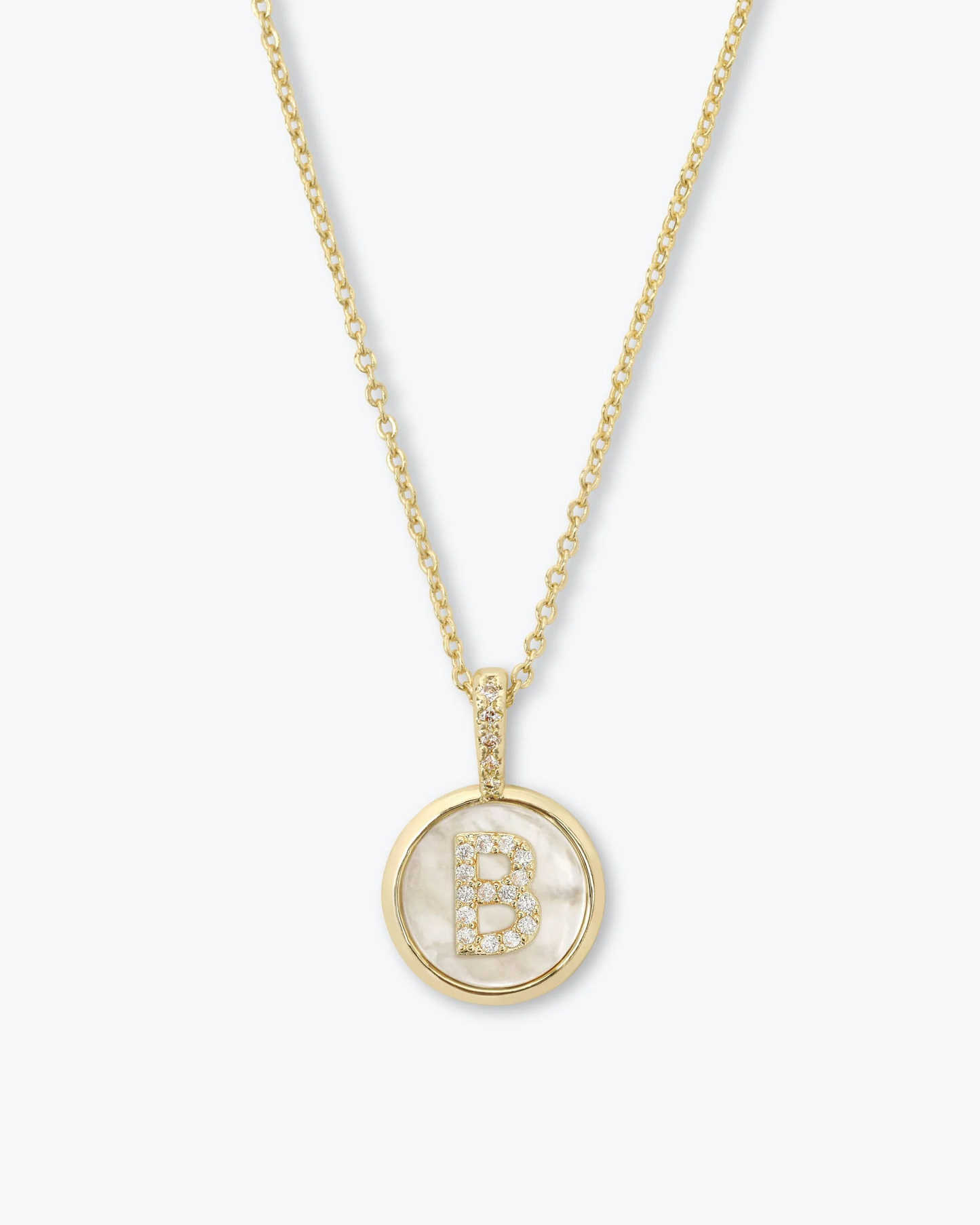 BABY LOVE LETTER MEDALLION NECKLACE