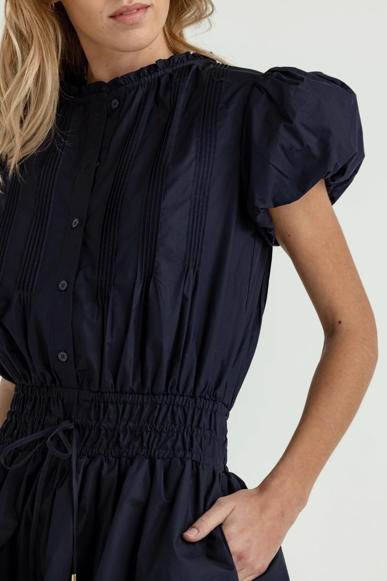 NAVY POPPY DRESS