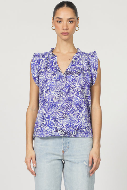 DEAR JOHN PORTOFINO PAISLEY PUJA TOP
