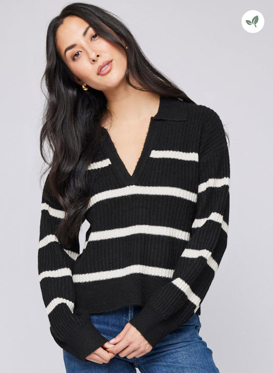 GENTLE FAWN BLACK STRIPE BECKETT SWEATER