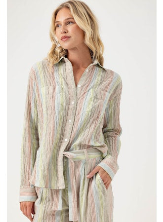 SUNDAYS TROPEA MULTI STRIPE EMMIE SHIRT