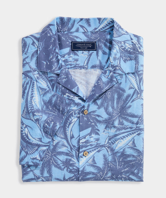 REEL & RIDE SEABREEZE LINEN CABANA SHIRT