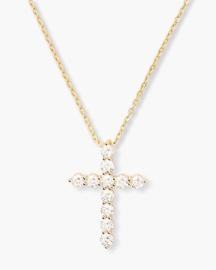 OH SHE FANCY SMALL CROSS NECKLACE
