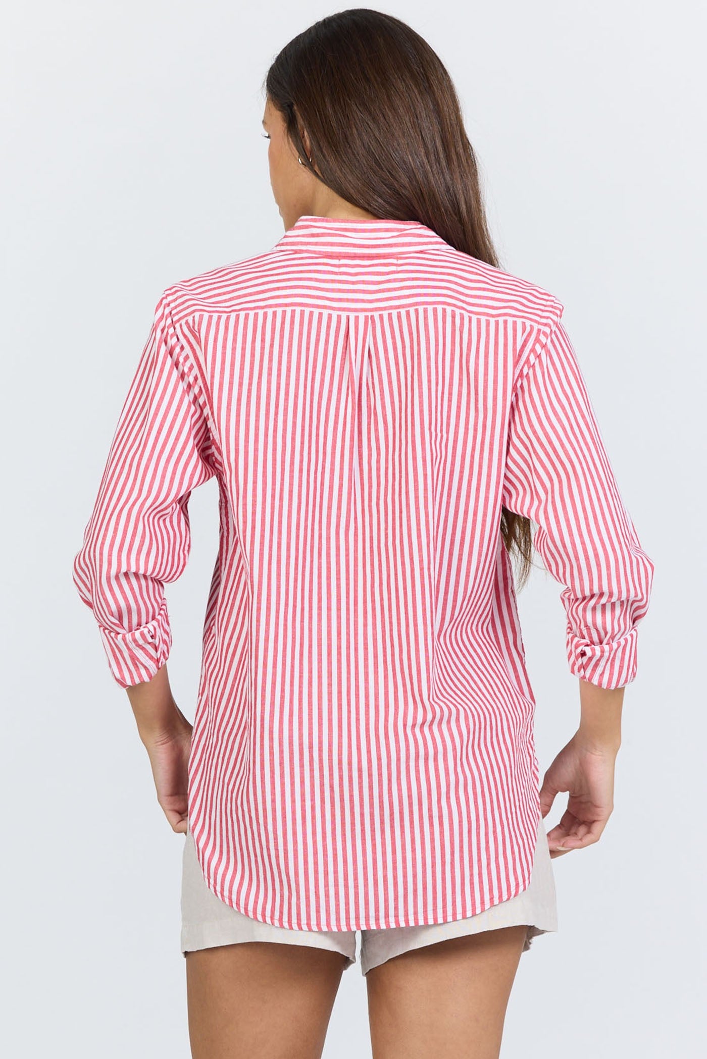 DESALSA STRIPE LOLITA BUTTON-UP TOP