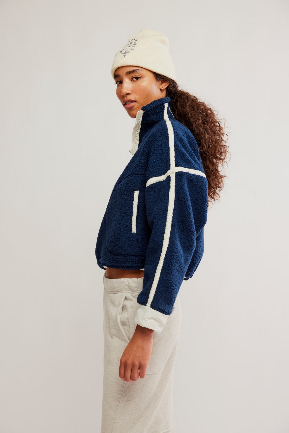 NAVY MOUNTAIN HIGH HALF-ZIP FLEECE