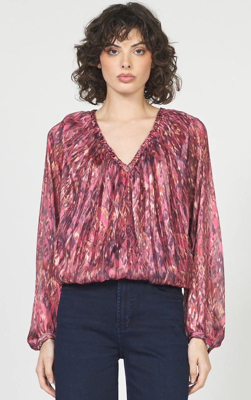 POMEGRANATE FLAME PIAF TOP