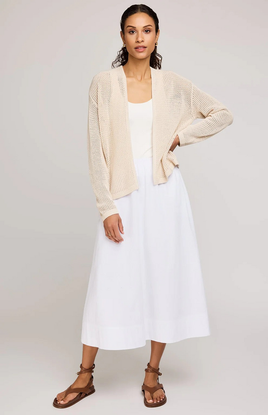 GENTLE FAWN LINEN TOLEDO OPEN KNIT SWEATER