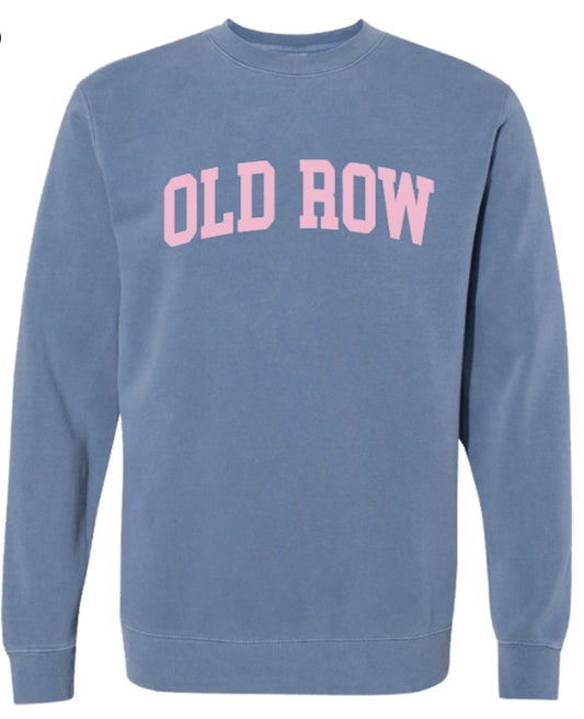 OLD ROW SLATE BLUE/PINK CREWNECK SWEATSHIRT