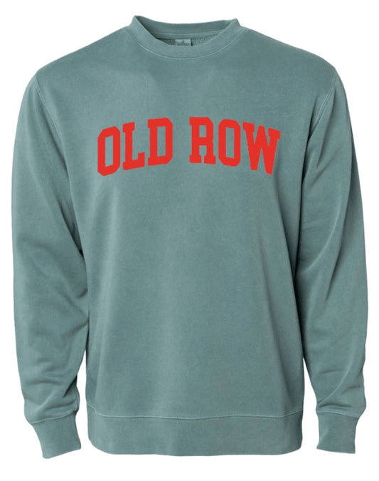 OLD ROW GREEN/RED CREWNECK SWEATSHIRT