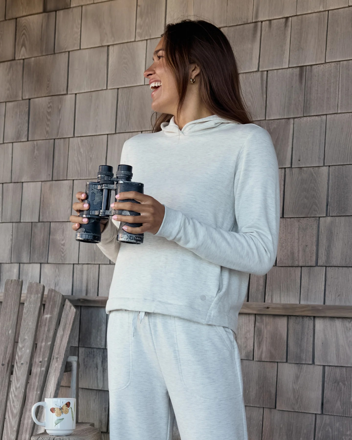BAMBOO LIGHTWEIGHT CROPPED FLEECE HOODIE