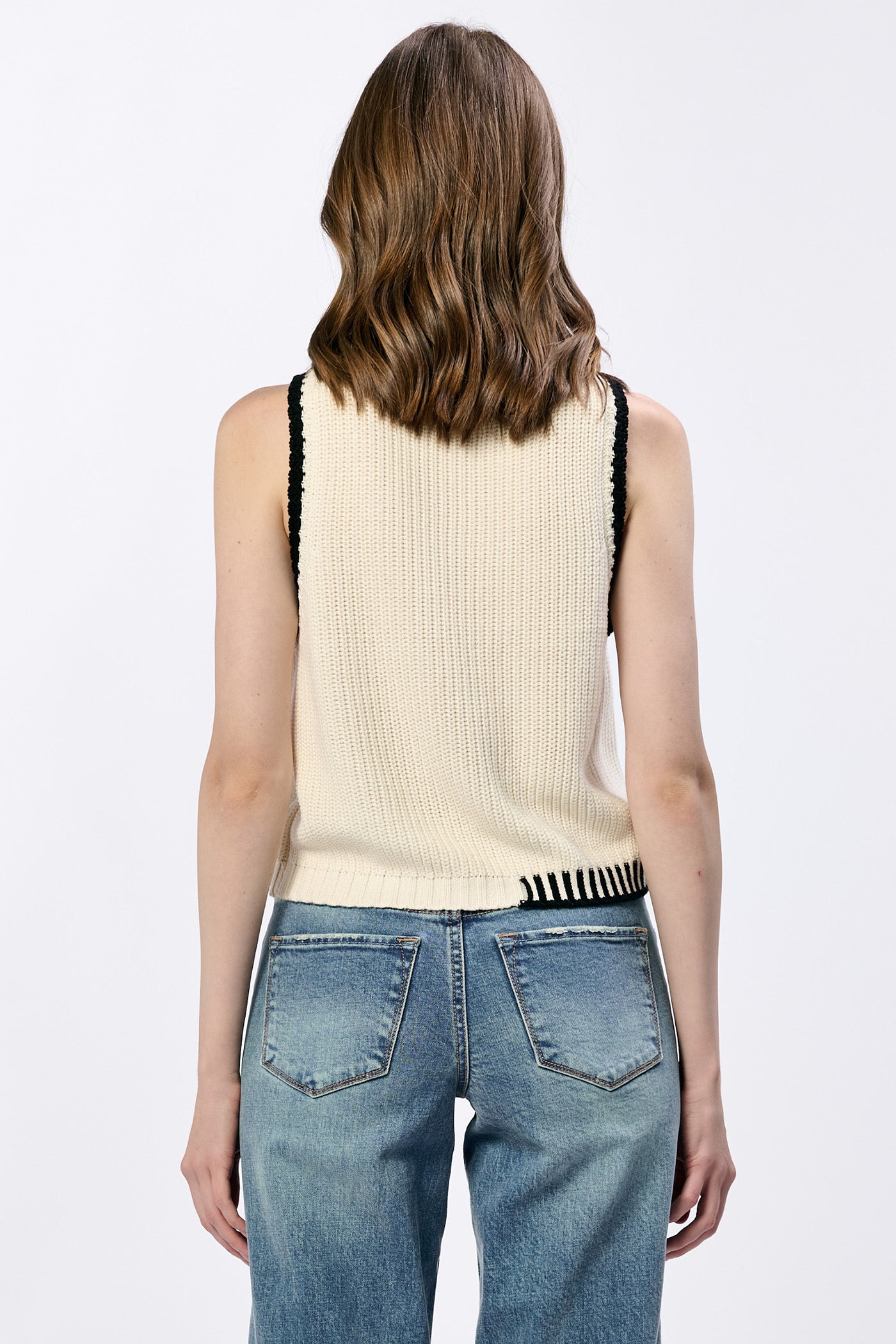 DEAR JOHN CREAM BIRNA SWEATER TANK