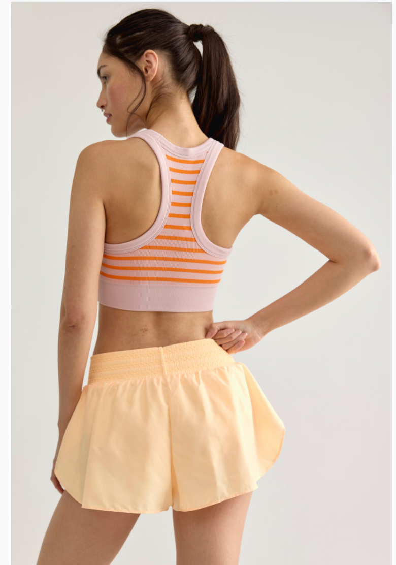 FREE PEOPLE BURNING UP COMBO GO TO STRIPED BRA