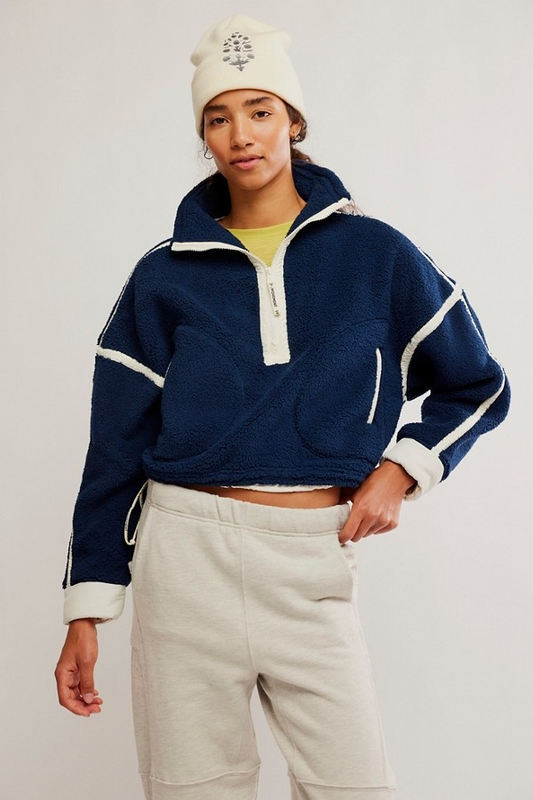 NAVY MOUNTAIN HIGH HALF-ZIP FLEECE