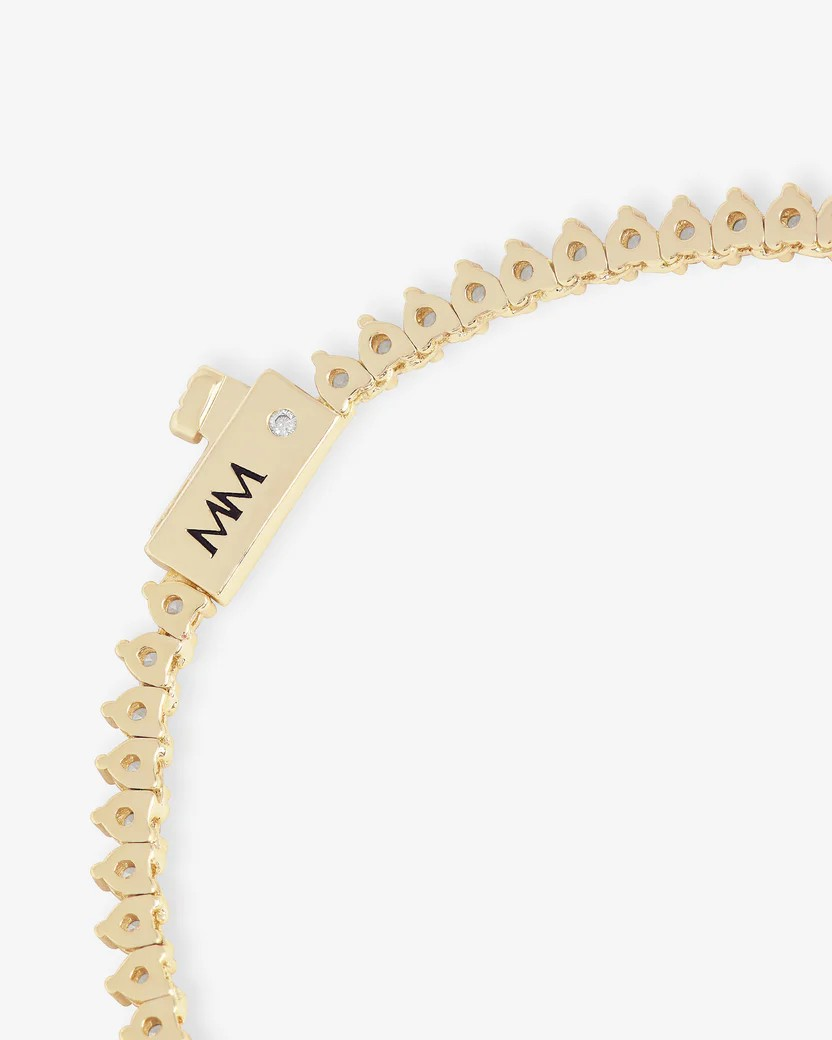 BABY NOT YOUR BASIC TENNIS NECKLACE - 16"