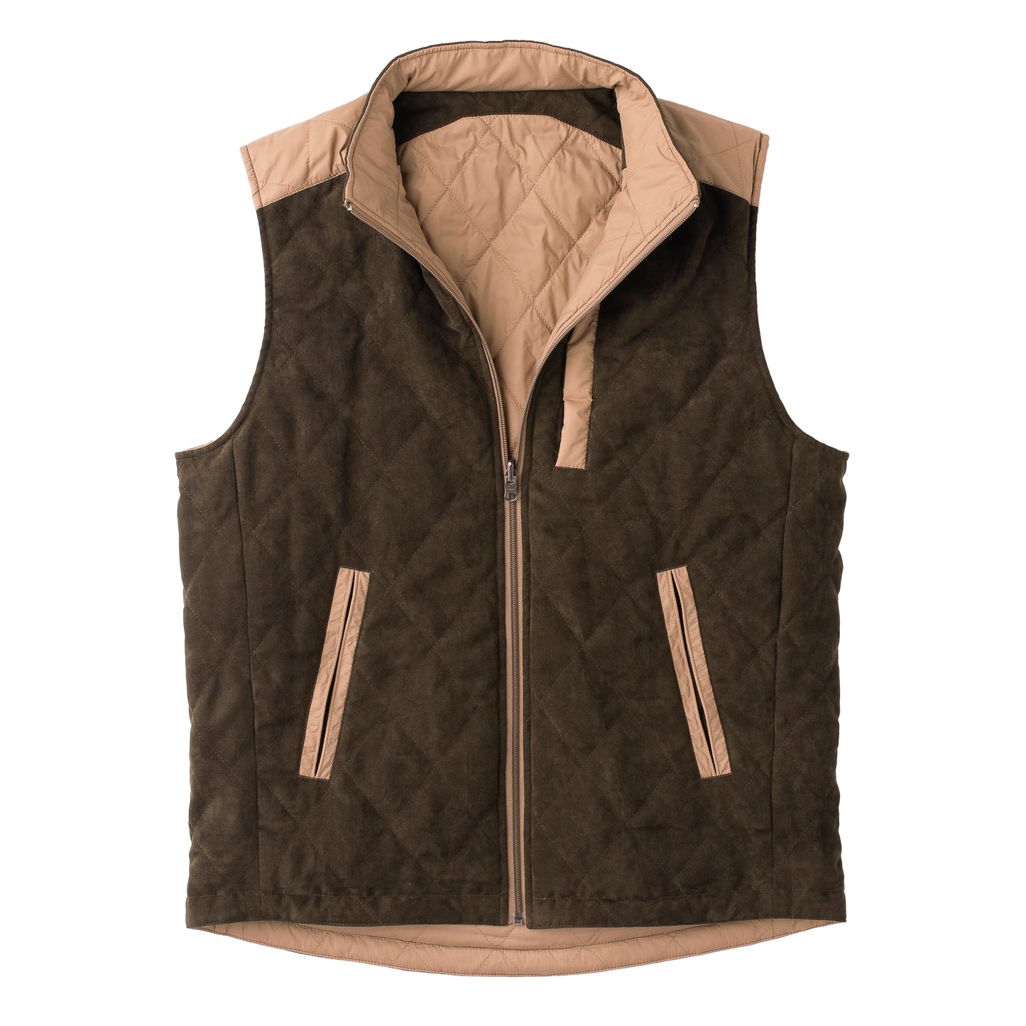 OLIVE/TAUPE HIGH POINT REVERSIBLE VEST