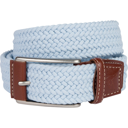 STONE BLUE BRAIDED BELT