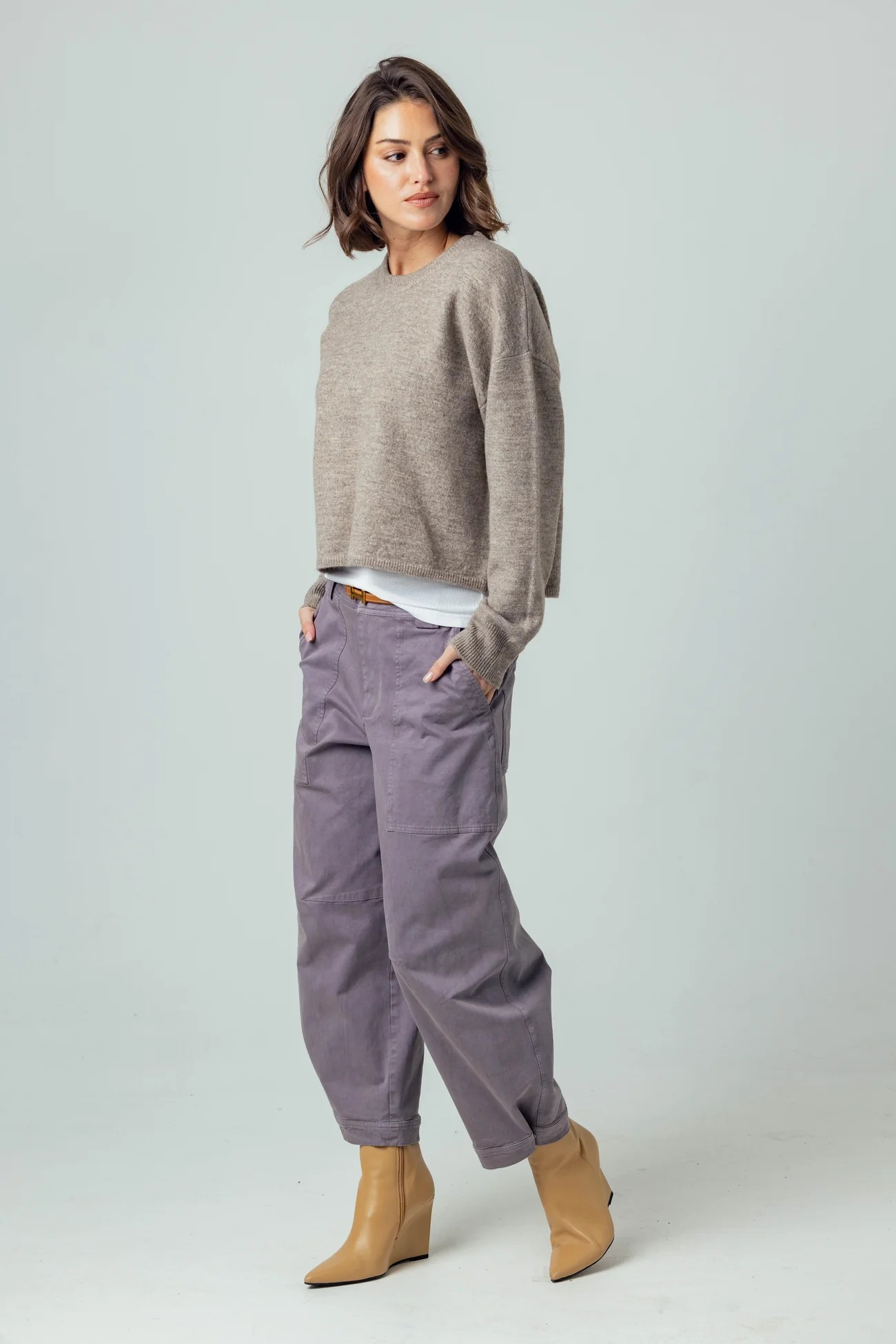 HEATHERED LATTE MAGDA SWEATER
