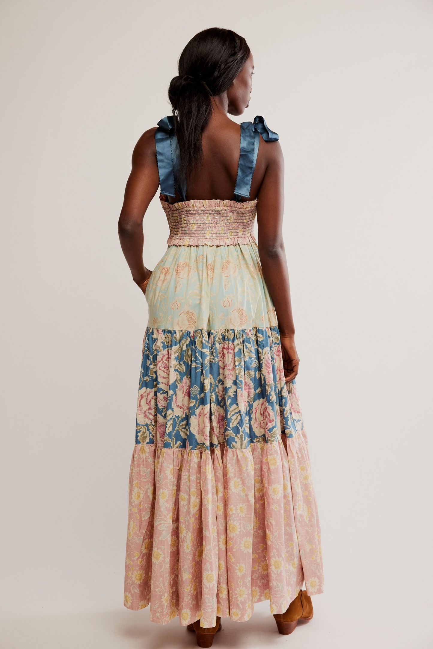 FREE PEOPLE ANTIQUE COMBO BLUEBELL MAXI