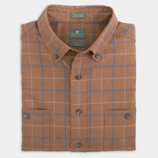 GENTEAL MAPLE SAWYER UNTUCKED PERFORMANCE FLANNEL