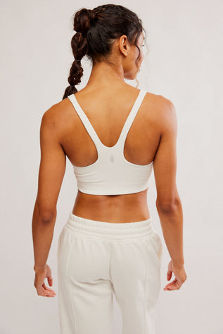 FREE PEOPLE WHITE NEVER BETTER SQ NECK BRA