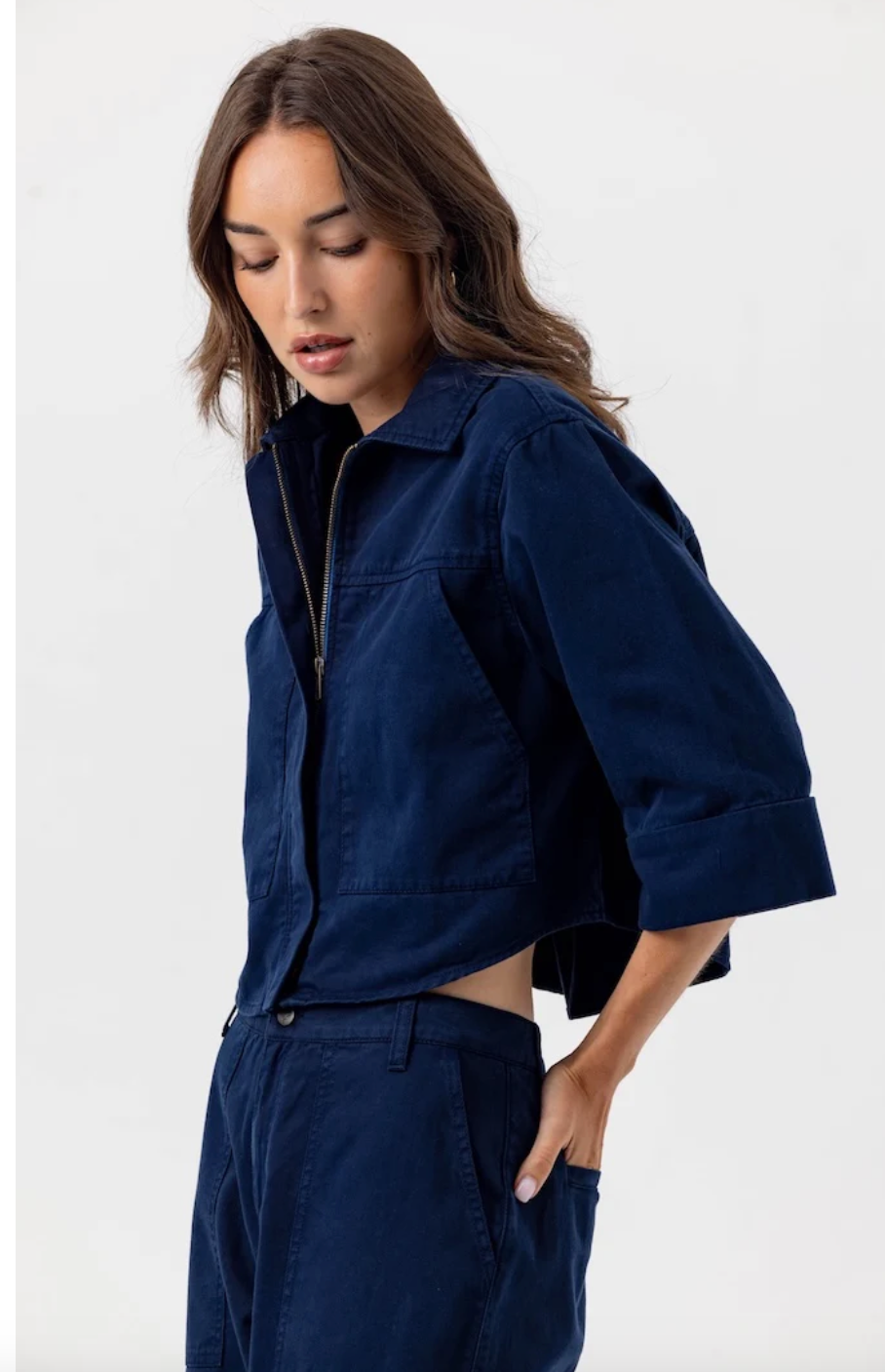 NAVY ANNORA JACKET