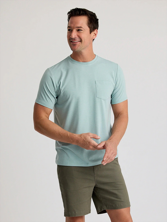 FREE FLY OCEAN MIST BAMBOO FLEX POCKET TEE