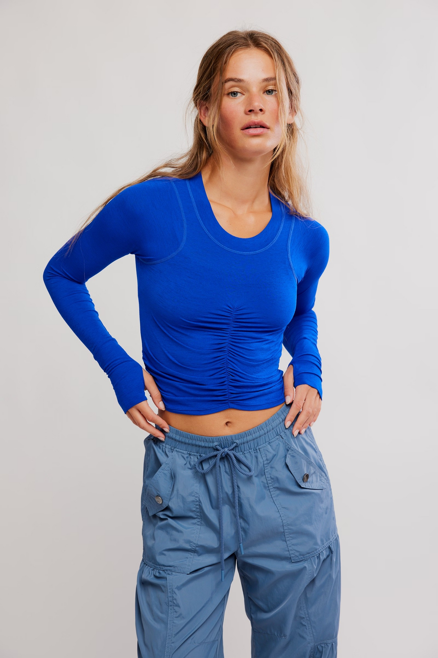 ELECTRIC SHOCK TEMPO RUCHED UV PROTECTION LONG SLEEVE