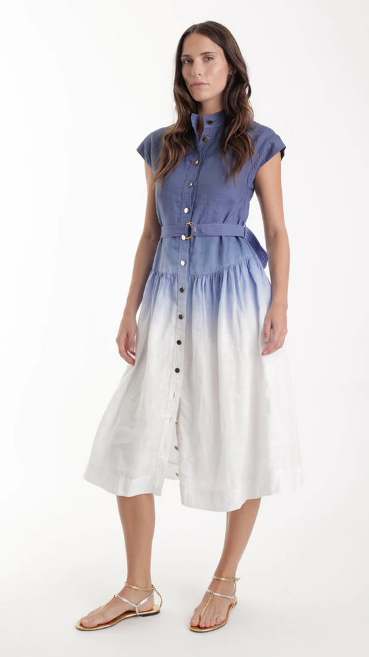 BLUE OMBRE ZELIE DRESS