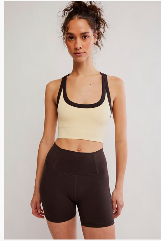 SUNLIT YELLOW COMBO COLOR BLOCK BRA