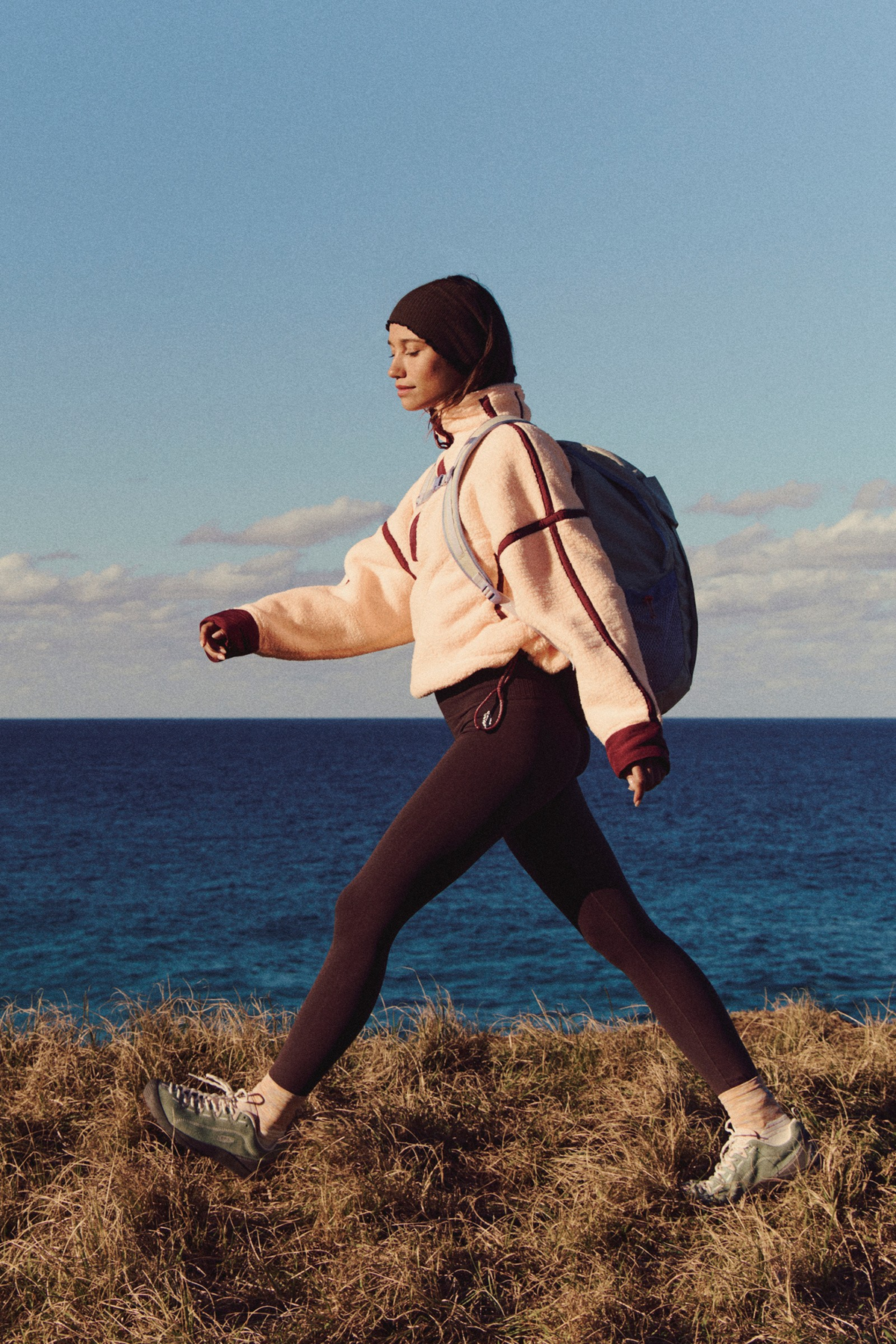FREE PEOPLE PINA COLADA MOUNTAIN HIGH HALF-ZIP FLEECE