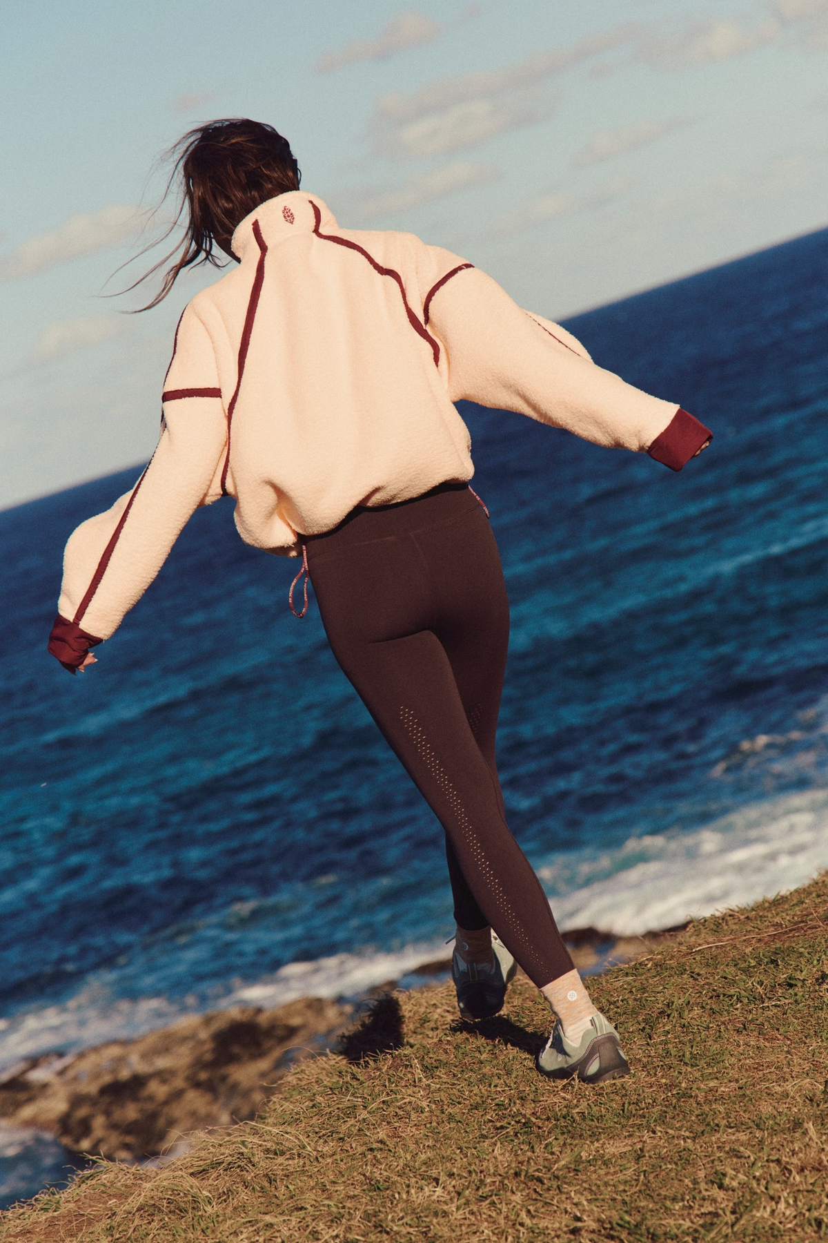 FREE PEOPLE PINA COLADA MOUNTAIN HIGH HALF-ZIP FLEECE