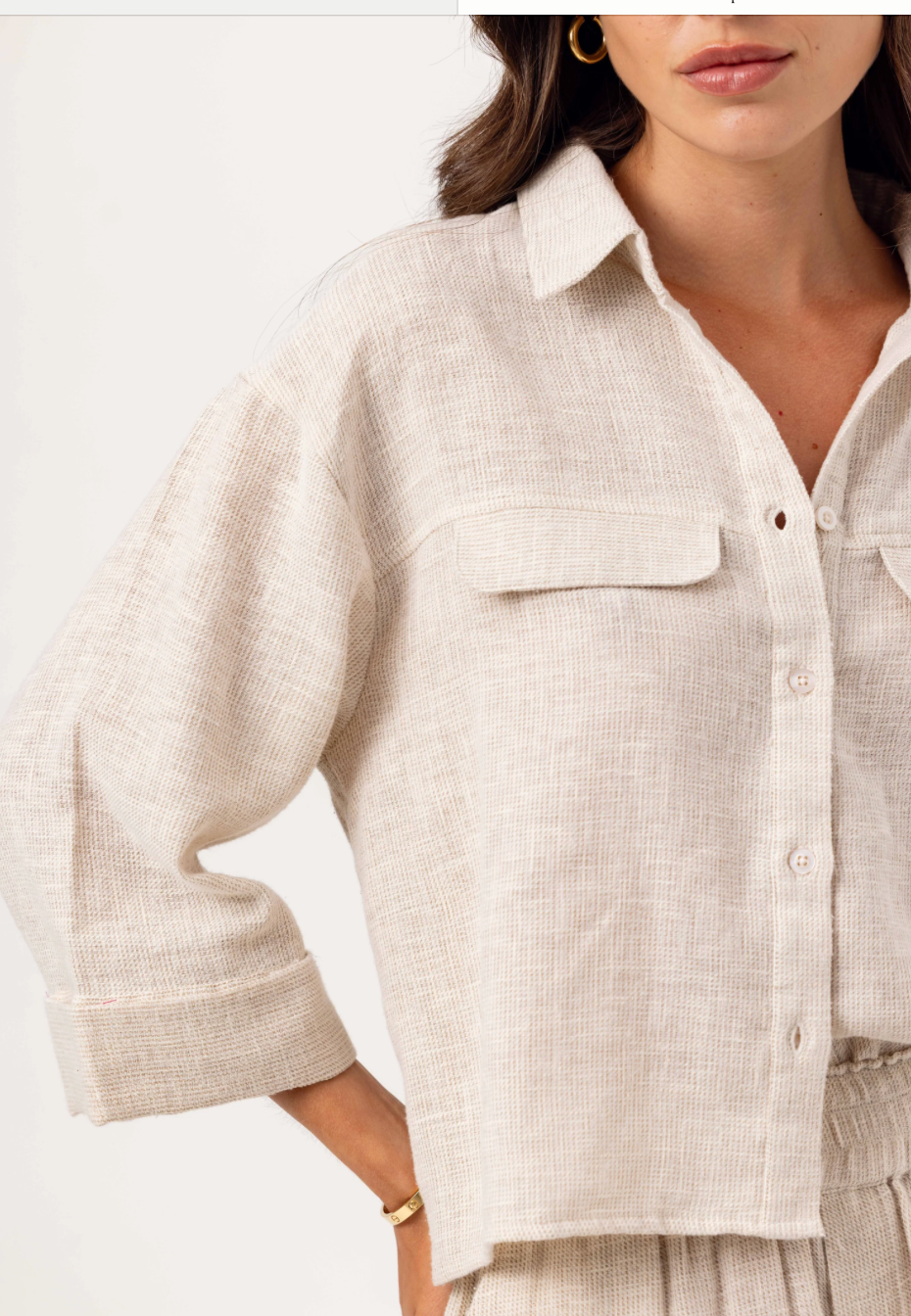 MOONBEAM SIMONA WEAVE SHIRT