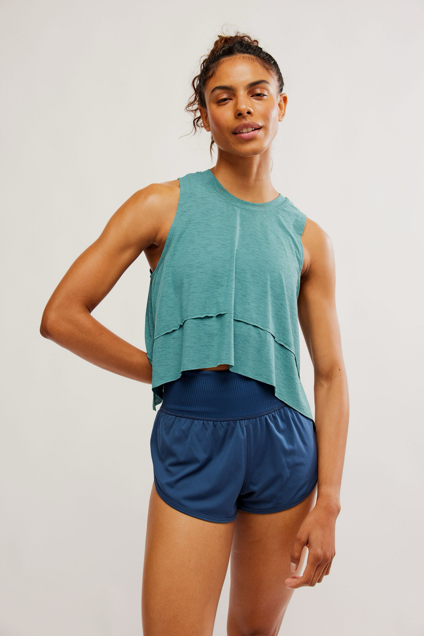 FREE PEOPLE MIDNIGHT JADE TEMPO TANK