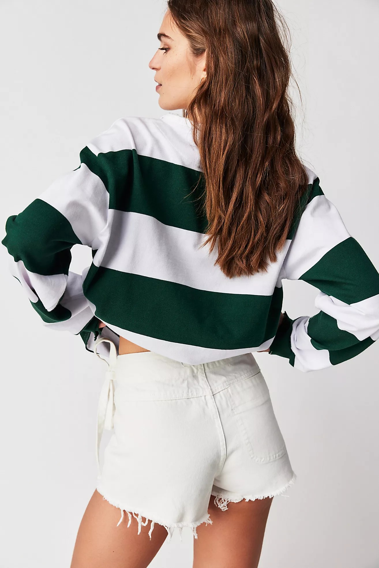 FREE PEOPLE WHITE EMMY DENIM SKORT