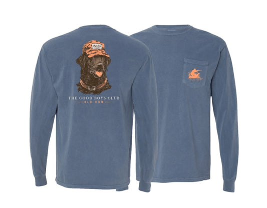 OUTDOOR DUCK DOG LONG SLEEVE POCKET TEE