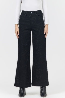 BLACK LACE FIONA WIDE LEG JEAN