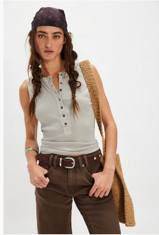 QUIET GREY JAMIE HENLEY TANK