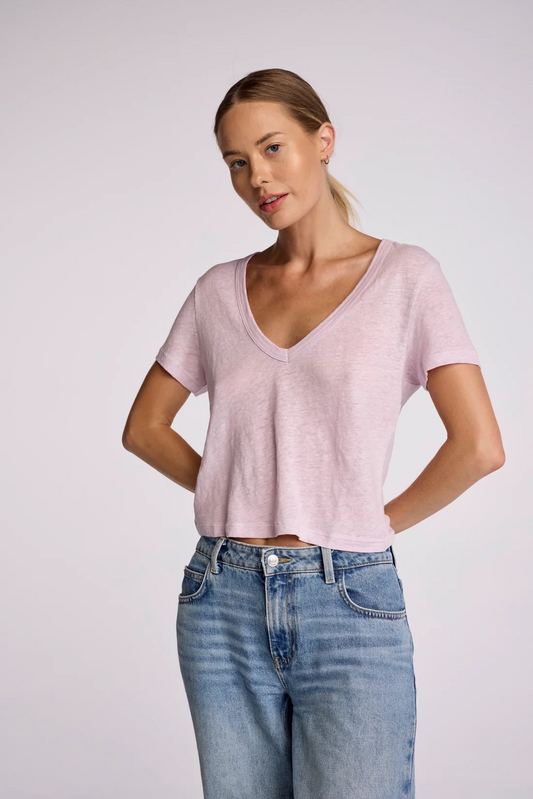 SUNDAYS LAVENDER FOG LINEN SISTER TEE