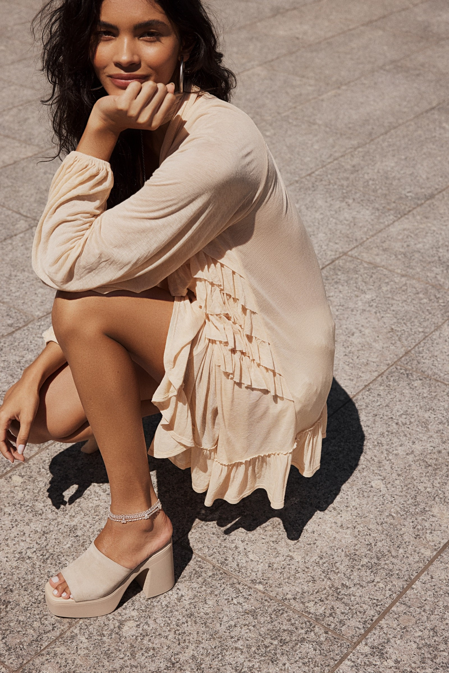 DIAMOND SUEDE ZOE PLATFORM HEELS